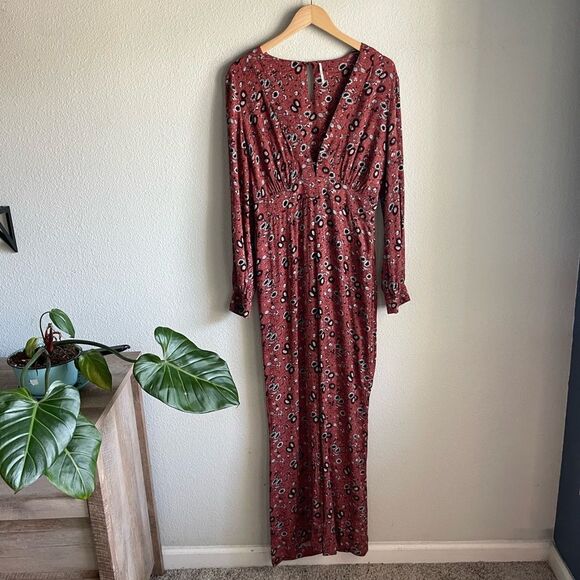 Free People Some Like It Hot Jumpsuit in Rust Combo - Picture 6 of 15